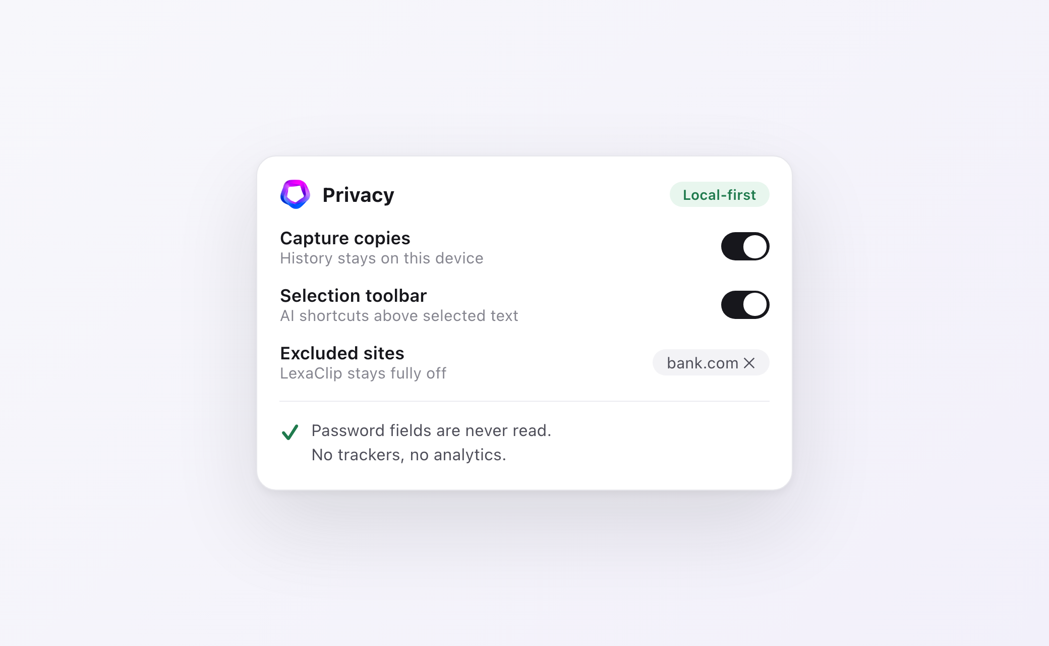 Privacy & Controls